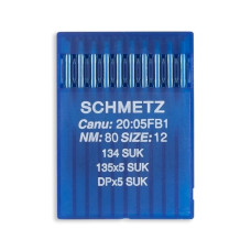 Голки Schmetz 134 SUK №80, 10 шт, для прямострочних (універсальних) побутових швейних машин