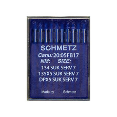 Голки Schmetz 134 SUK SERV 7 №70, 10 шт, для прямострочних (універсальних) побутових швейних машин, товста колба