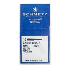Голки Schmetz 190 (R) MTX190 №150, 10 шт, для прямострочних (універсальних) побутових швейних машин