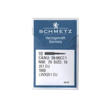 Голки Schmetz 251 EU №70, 100 шт, для промислових швейних машин потайного стібка