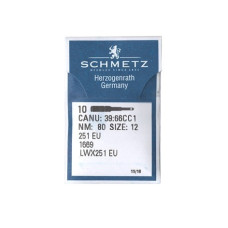 Голки Schmetz 251 EU SES №80, 100 шт, для промислових швейних машин потайного стібка