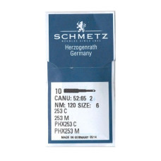Голки Schmetz 253 C №130, 10 шт, для вишивальних промислових швейних машин