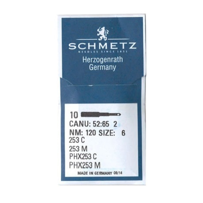 Голки Schmetz 253 C №130, 10 шт, для вишивальних промислових швейних машин