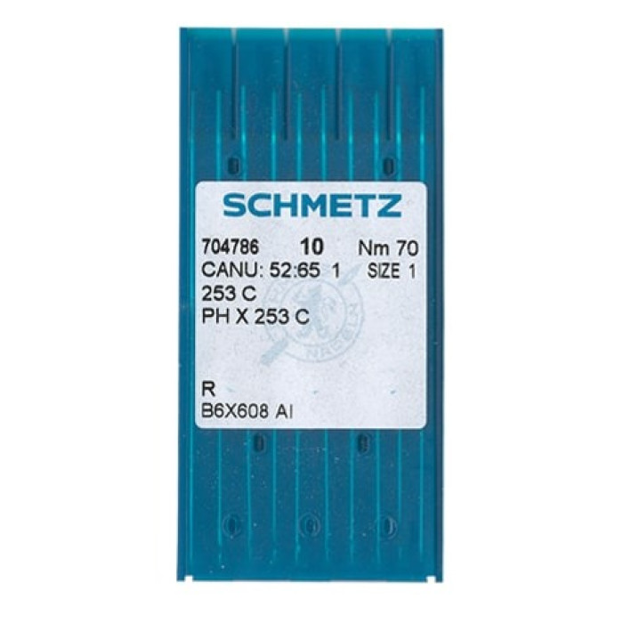 Голки Schmetz 253 C №70, 10 шт, для вишивальних промислових швейних машин