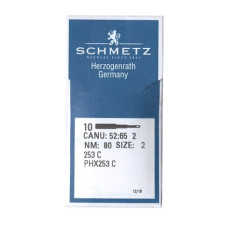 Голки Schmetz 253 C №80 тв.уп, 10 шт, для вишивальних промислових швейних машин