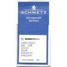 Голки Schmetz 253 S/C №100, 100 шт, для вишивальних промислових швейних машин