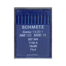 Голки Schmetz 287 WH №120, 10 шт, для прямострочних (універсальних) промислових швейних машин