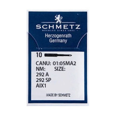 Голки Schmetz 292 A №50, 10 шт, для промислових швейних машин потайного стібка