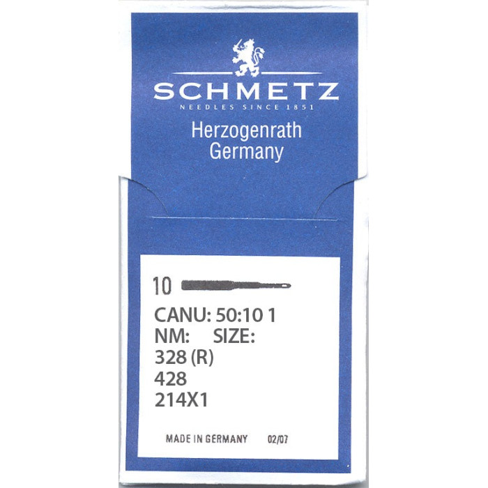 Голки Schmetz 328 (R) №180, 10 шт, для промислових швейних машин човникового стібка
