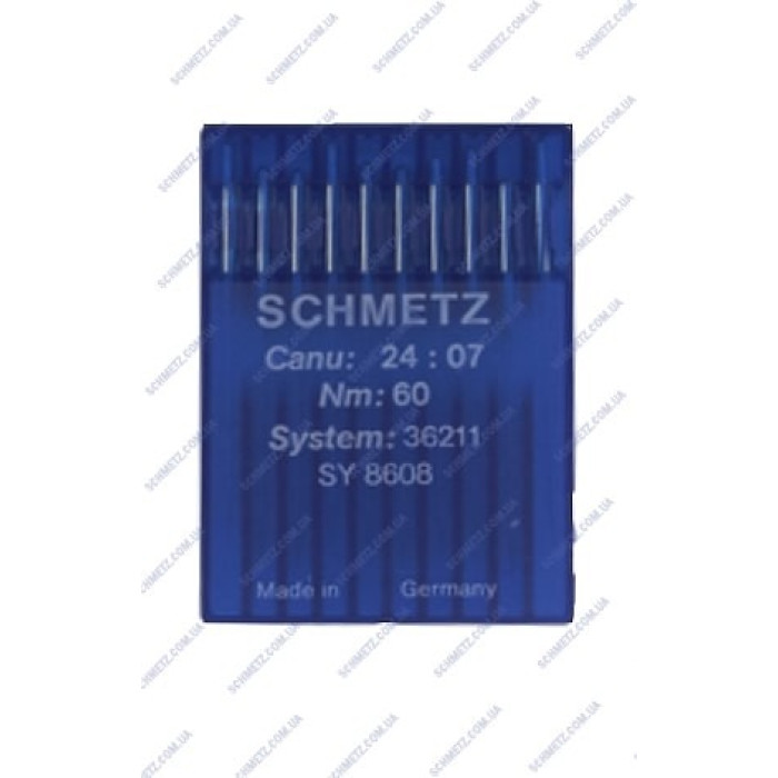 Голки Schmetz 36211 №60, 10 шт, для пласкошовних промислових швейних машин