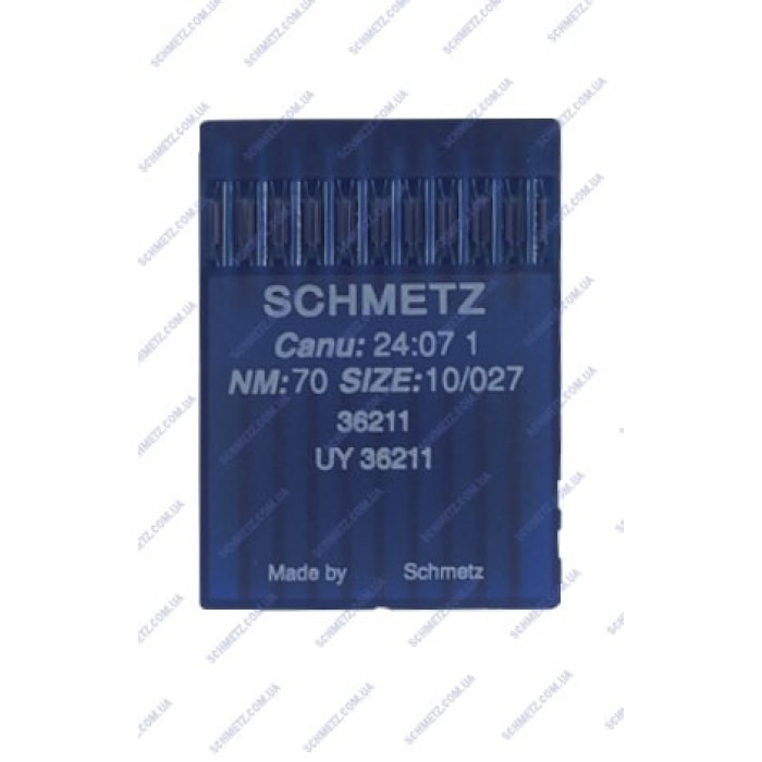 Голки Schmetz 36211 №70, 10 шт, для пласкошовних промислових швейних машин