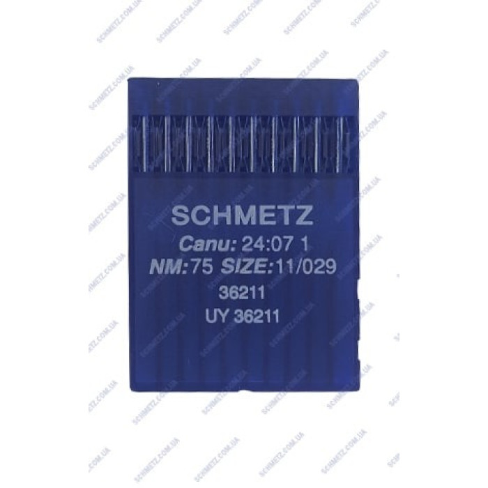Голки Schmetz 36211 №75, 10 шт, для пласкошовних промислових швейних машин