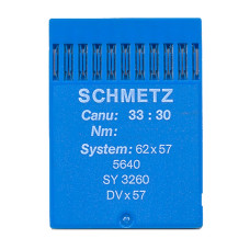 Голки Schmetz 62X57 №80, 10 шт, для промислових швейних машин двохниткового ланцюгового стібка