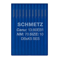Голки Schmetz 62X57 SES №70, 10 шт, для промислових швейних машин двохниткового ланцюгового стібка