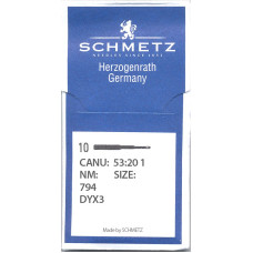 Голки Schmetz 794 DYX3 7X3 №140, 10 шт, для важких промислових швейних машин човникового стібка
