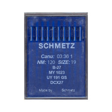 Голки Schmetz B-27 №120, 100 шт, оверлок для промислових швейних машин