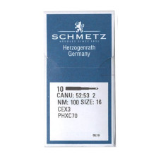 Голки Schmetz CEX3, PHXC70 №100, 100 шт, для вишивальних промислових швейних машин
