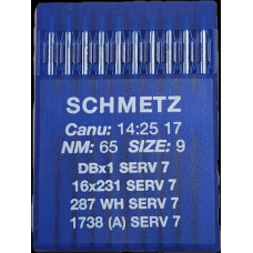 Голки Schmetz DBX1 1738 (A) №65, 10 шт, для прямострочних (універсальних) побутових швейних машин