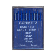 Голки Schmetz DBX1 1738 (A) №75, 10 шт, для прямострочних (універсальних) побутових швейних машин