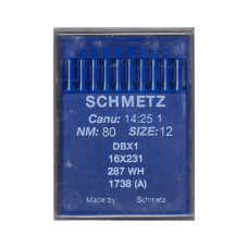 Голки Schmetz DBX1 1738 (A) №80, 10 шт, для прямострочних (універсальних) побутових швейних машин