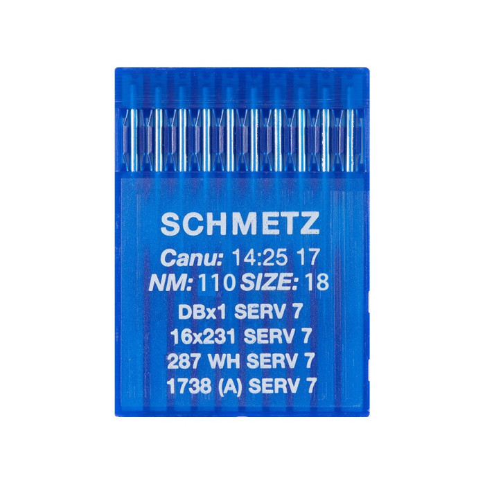 Голки Schmetz DBX1 SERV 7 №110, 10 шт, для прямострочних (універсальних) побутових швейних машин