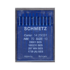 Голки Schmetz DBX1 SES №70, 10 шт, для прямострочних (універсальних) побутових швейних машин