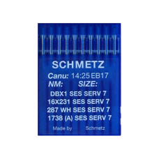 Голки Schmetz DBX1 SES SERV 7 №90, 10 шт, для прямострочних (універсальних) побутових швейних машин