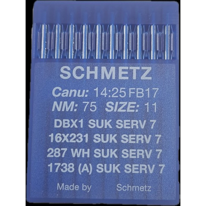 Голки Schmetz DBX1 SUK SERV 7 №90, 10 шт, для прямострочних (універсальних) побутових швейних машин