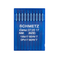 Голки Schmetz DPX17 SERV7 №100, 10 шт, для прямострочних (універсальних) побутових швейних машин
