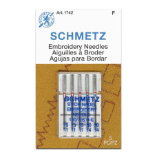 Голки Schmetz Embroidery 130/705 HE  №75x3, 90x2, 5 шт, для вишивання, для побутових швейних машин, на картонній основі