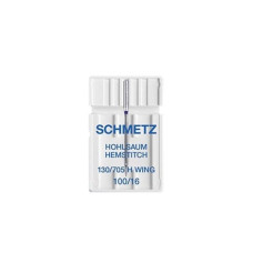 Голки Schmetz Hohlsaum Hemstitch 130/705 H-WING №100, 1 шт, для мережки, для побутових швейних машин, без картонної основи