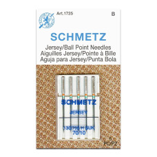 Голки Schmetz Jersey 130/705 H-SUK №70, 10 шт, для трикотажу, для побутових швейних машин, на картонній основі