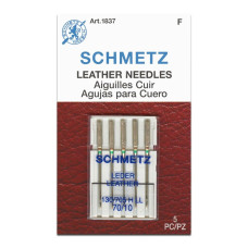 Голки Schmetz Leder 130/705 H-LL №70, 5 шт, для шкіри, для побутових швейних машин, на картонній основі