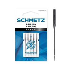 Голки Schmetz Super Fine 130/705 H-SU-XS №60, 5 шт, з покриттям антиклей, для побутових швейних машин, на картонній основі