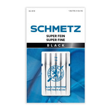 Голки Schmetz Super Fine 130/705 H-SU-XS №70, 5 шт, з покриттям антиклей, для побутових швейних машин, на картонній основі