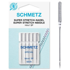 Голки Schmetz Super stretch HAx1 SP №65, 5 шт, для особливо еластичних тканин, для побутових швейних машин, на картонній основі