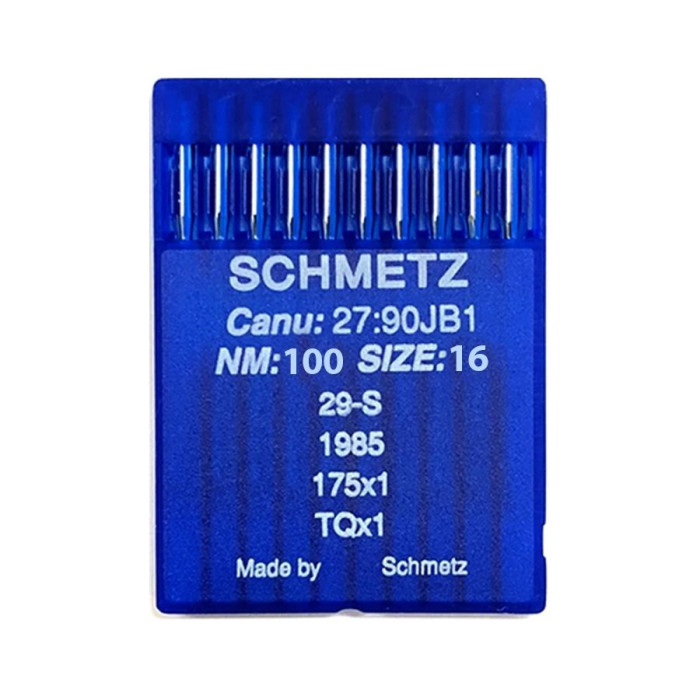 Голки Schmetz TQX1 №100, 10 шт, для стовпчикових промислових швейних машин