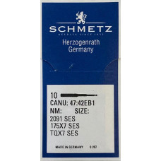 Голки Schmetz TQX7 SES №70, 10 шт, для гудзикових та закріплювальних машин