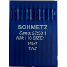 Голки Schmetz TVX7 №110, 10 шт, для промислових швейних машин двониткового ланцюгового стібка