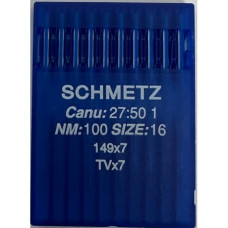 Голки Schmetz TVX7 149X7 №100, 10 шт, для промислових швейних машин двохниткового ланцюгового стібка