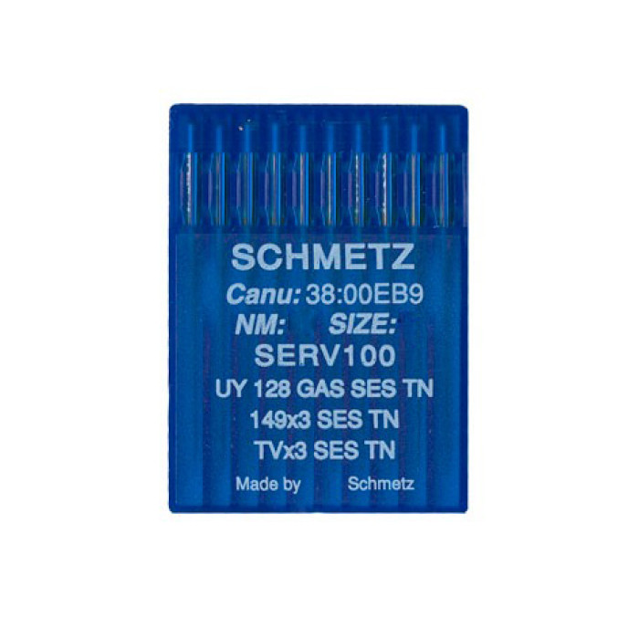 Голки Schmetz TVX7 SES №70, 10 шт, для промислових швейних машин двониткового ланцюгового стібка