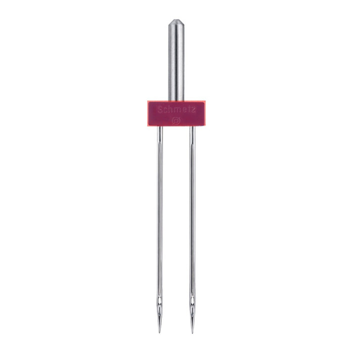 Голки Schmetz Twin stretch 130/705  H-S-ZWI №4/75, 2 шт, подвійні для еластичних тканин, для побутових швейних машин, без картонної основи