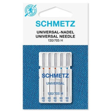 Голки Schmetz Universal 130/705 H №80x2, 90x3, 5 шт, універсальні, для побутових швейних машин, на картонній основі