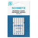 Голки Schmetz Universal 130/705 H №80x2, 90x3, 5 шт, універсальні, для побутових швейних машин, на картонній основі