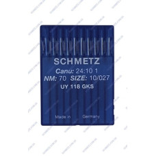 Голки Schmetz UY 118 GKS №70, 10 шт, для плоскошовних промислових машин типу Flat lock
