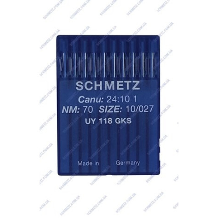 Голки Schmetz UY 118 GKS №70, 10 шт, для плоскошовних промислових машин типу Flat lock