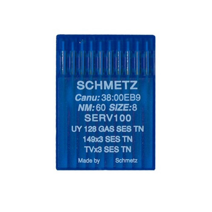 Голки Schmetz UY 128 GAS SES TN №60, 10 шт, для пласкошовних промислових швейних машин