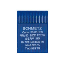 Голки Schmetz UY 128 GAS SES TN №80, 10 шт, для пласкошовних промислових швейних машин
