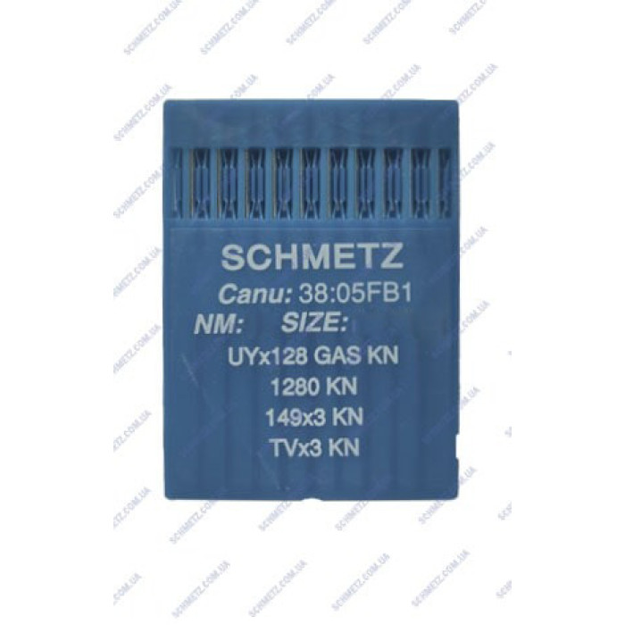 Голки Schmetz UYX128 GAS KN №65, 10 шт, для пласкошовних промислових швейних машин