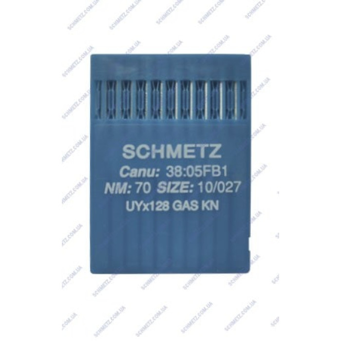 Голки Schmetz UYX128 GAS KN №70, 10 шт, для пласкошовних промислових швейних машин